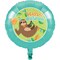 Party Central Pack of 10 Teal Blue and Brown Metallic Sloth "HAPPY BIRTHDAY!" Party Balloons